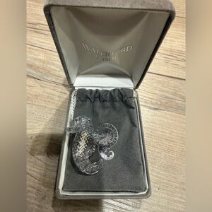 Brand New*Waterford Crystal Silver Seahorse Pin